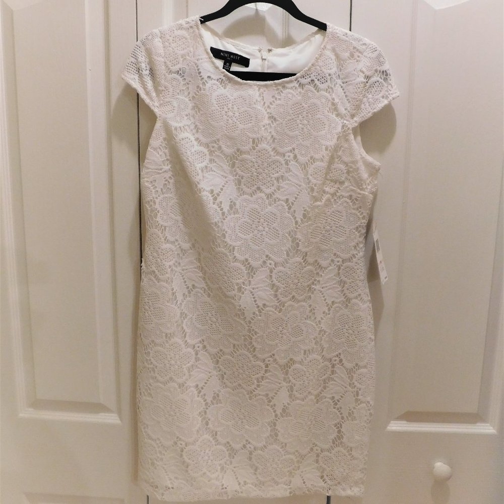 NWT Nine West White Lace Dress